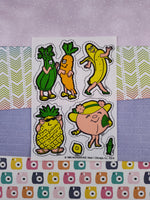 Vintage 1983 Fruits & Veggies Uncut Scratch 'n Sniff Fabric Patches