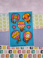 Vintage 1983 Rainbow Hot Air Balloon Uncut Scratch 'n Sniff Fabric Patches