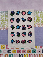 Vintage 1984 Hearts Stars Flowers Scratch 'n Sniff Full Sticker Sheet