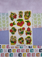 Vintage 1984 Cherub Elf Cherries Scratch 'n Sniff Full Sticker Sheet