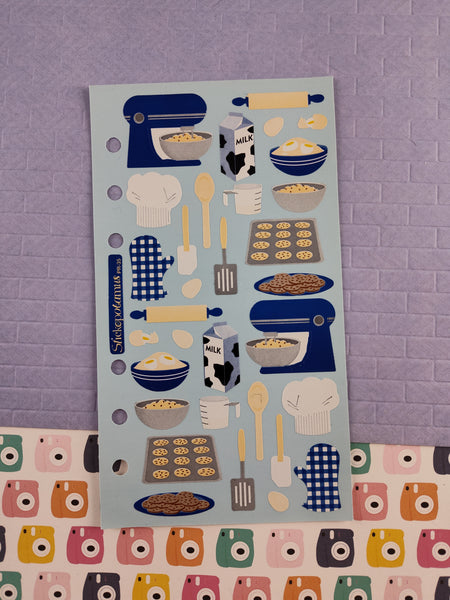 Vintage Stickopotamus "Baking" Binder Sticker Sheet, Unused