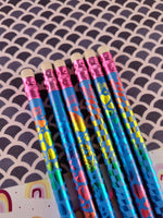 Vintage 80's/90's Lisa Frank Pencil Set of 6, Unsharpened/Unused (Blue)