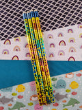 Vintage 80's/90's Lisa Frank Pencil Set of 4, Unsharpened/Unused (Yellow)