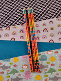 Vintage 80's/90's Lisa Frank Pencil Set of 3, Unsharpened/Unused (Orange)