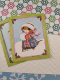 Vintage Christmas Current, Inc. Merry Mice Blank Greeting Cards, Set/4 LIKE NEW