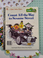 Vintage 1985 Hardcover Little Golden Book "Count All the Way to Sesame Street"