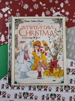 Vintage 1983 Little Golden Book: The Twelve Days of Christmas, A Christmas Carol Hardcover