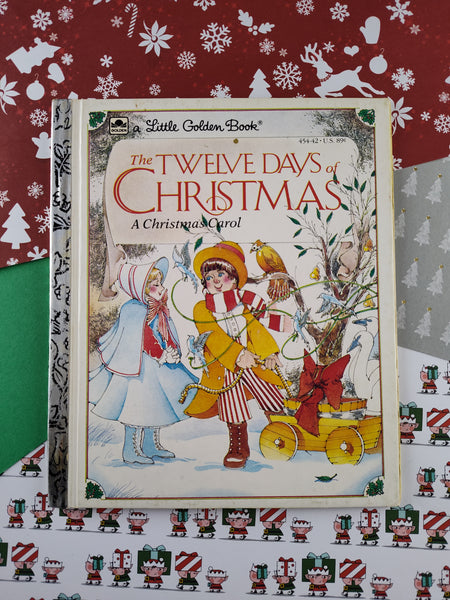 Vintage 1983 Little Golden Book: The Twelve Days of Christmas, A Christmas Carol Hardcover