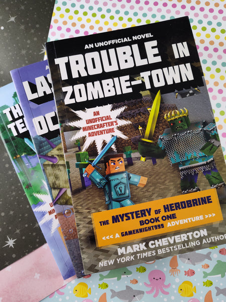 2015 Minecraft Unofficial Novel, The Mystery of Herobrine Books 1, 2, 3