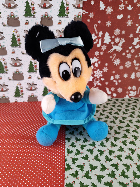 Vintage Mickey's Christmas Carol Minnie Mouse 8" Plush, Nice & Clean