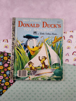 Vintage 1954 Little Golden Book: Walt Disney's Donald Duck's Toy Sailboat Hardcover