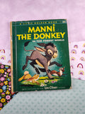 Rare HTF Vintage 1959 Little Golden Book: Manni the Donkey in the Forest World Hardcover