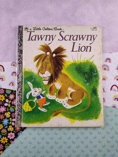 Vintage 1980 Little Golden Book: Tawny Scrawny Lion Hardcover