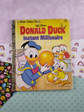 Vintage 1978 Little Golden Book: Walt Disney's Donald Duck Instant Millionaire Hardcover