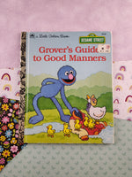 Vintage 1992 Little Golden Book: Grover's Guide to Good Manners Hardcover