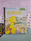 Vintage 1985 Little Golden Book: Big Bird's Day on the Farm Hardcover