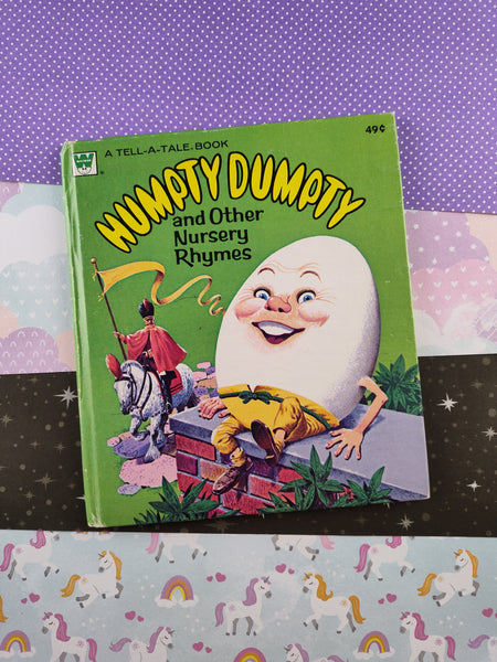 Vintage 1976 Tell-A-Tale Book, Humpty Dumpty and Other Nursery Rhymes Hardcover