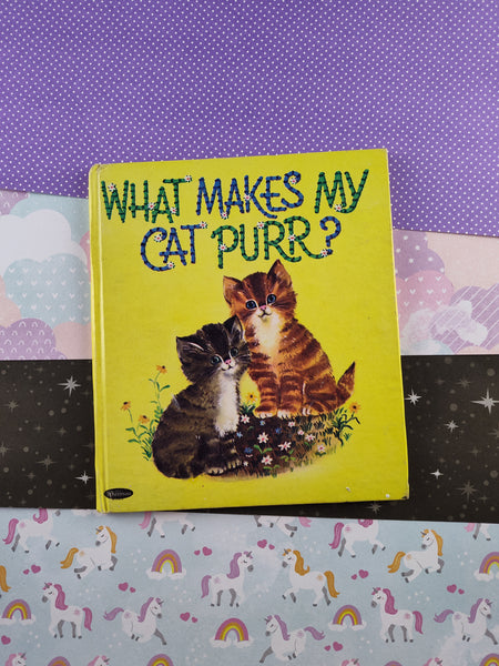 Vintage 1965 Tell-A-Tale Book, What Makes My Cat Purr? Hardcover