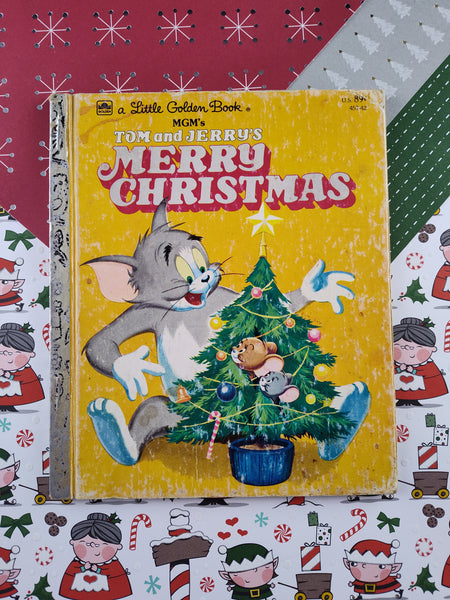 Vintage 1954 Little Golden Book: MGM's Tom and Jerry's Merry Christmas Hardcover