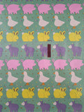 Vintage Artfaire All-Occasion Gift Wrap Wrapping Paper Cute Animals, 2 Sheets New