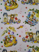 Vintage ASPCA Christmas Cats Dogs Pets Gift Wrap Wrapping Paper, 1 Sheet Unused