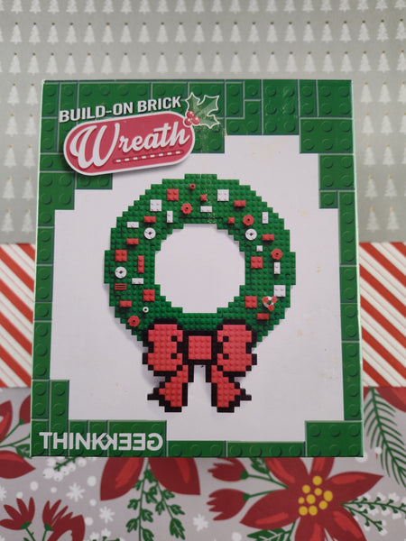2015 ThinkGeek Christmas Holidays Build=On Brick Wreath DIY, NEW
