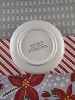 Vintage Mikasa Do-Re-Mi Christmas Wintry Children's Bowl & Plate Set, Like New