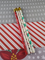 Vintage Christmas Holiday Pencil Set of 4, Unsharpened/Unused