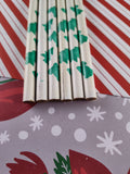 Vintage Christmas Holiday Pencil Set of 6, Unsharpened/Unused