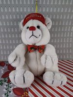 Vintage 1993 Plush Creations Inc. Beary Christmas Teddy Bear, Nice & Clean