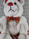 Vintage 1993 Plush Creations Inc. Beary Christmas Teddy Bear, Nice & Clean