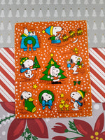 Vintage 1990's Hallmark Peanuts Snoopy Christmas Wintry Full Sticker Sheet, Clean & Unused