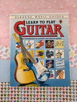 Vintage 1988 Usborne Music Guides, Learn to Play Guitar Softcover Paperback Book, Nice & Clean