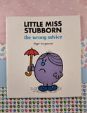 Vintage 1998 Mr. Men, Little Miss Stubborn the Wrong Advice Softcover Paperback Book, Like New