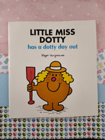 Vintage 1998 Mr. Men, Little Miss Dotty Has a Dotty Day Out Softcover Paperback Book, Like New