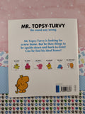 Vintage 1998 Mr. Men, Mr. Topsy-Turvy the Round Way Wrong Softcover Paperback Book, Like New