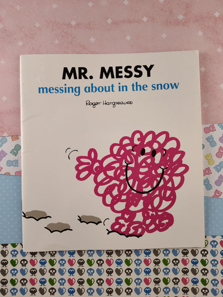 Vintage 1998 Mr. Men, Mr. Messy Messing About in the Snow Softcover Paperback Book, Like New