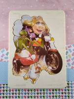 Vintage Fisher-Price Jim Henson's Muppets Kermit Miss Piggy Sidekick Plastic Frame-Tray Puzzle, Nice & Clean