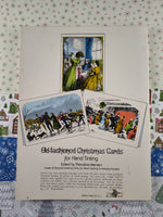 Vintage 1974 Old-Fashioned Christmas Cards for Hand Tinting Softcover Book, Complete & Unused