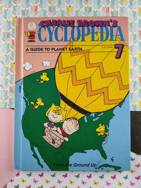 Vintage 1990 Charlie Brown's 'Cyclopedia Volume 7: A Guide to Planet Earth Hardcover LIKE NEW