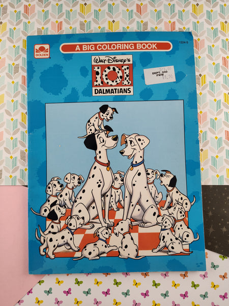 Vintage 1991 Golden Books Walt Disney's 101 Dalmations Big Coloring Book Softcover