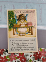 Vintage Christmas Greeting Card "A Recipe for Santa's Treat" Clean & Unused