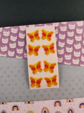 Vintage Sandylion Fuzzy Stickers Butterflies, 2 Mods Unused