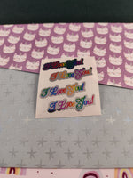 Vintage Sandylion Shiny Stickers I Love You!, 1 Mod Unused