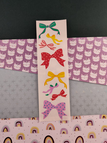 Vintage 1991 Mrs. Grossman's Colorful Gift Bows Ribbon Full Sticker Sheet, Unused