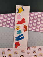 Vintage 1996 Mrs. Grossman's Colorful Clothesline Full Sticker Sheet, Unused
