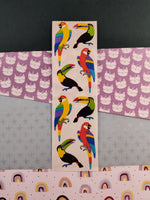 Vintage 1992 Mrs. Grossman's Exotic Birds Parrots Toucans Full Sticker Sheet, Unused