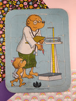 Vintage 1987 Lederie Laboratories S&J Berenstain Bears Cardboard Frame-Tray Puzzle