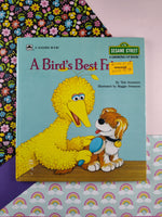 Vintage 1990 Golden Book Sesame Street "A Bird's Best Friend" Hardcover