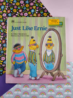 Vintage 1990 Golden Book Sesame Street "Just Like Ernie" Hardcover